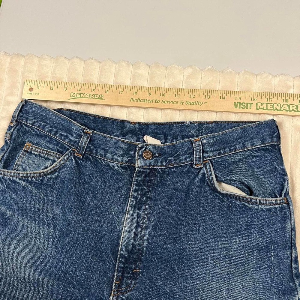 Vintage Dickies 36x28 Faded Denim Straight Leg Blue Jeans with Liner - Picture 7 of 8